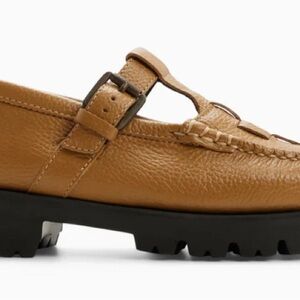 G.H. Bass women’s  Woven Tan Leather Slip-On Loafers